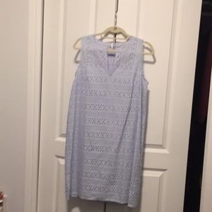 Pale blue eyelet dress